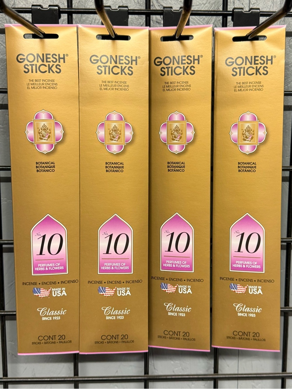 Gonesh Sticks No. 10 Botanical Incense Sticks-4 packs 80 sticks total - Picture 4 of 4